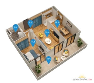 1-комнатная