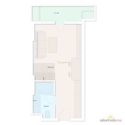 1-комнатная