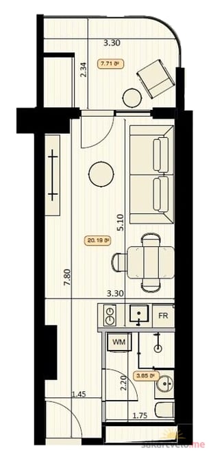 1-комнатная