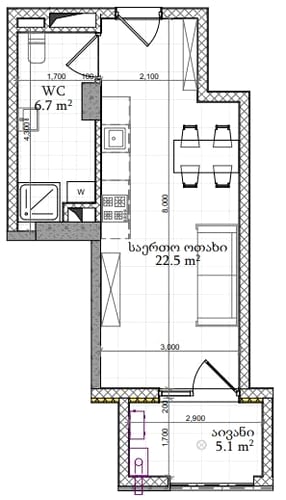 1-комнатная