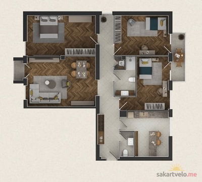 4-комнатная