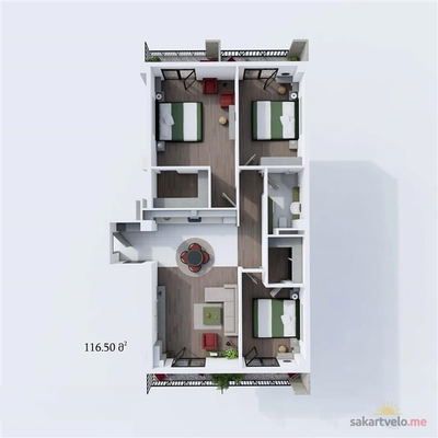 3-комнатная