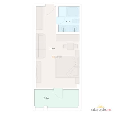 1-комнатная